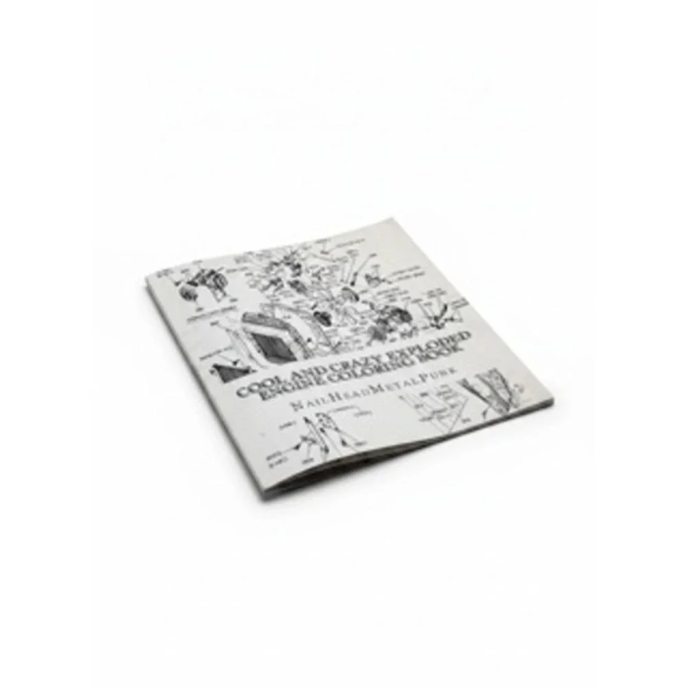 Cool and Crazy Exploded Engine Coloring Book NailHeadMetalPunk Hot Rods Book
